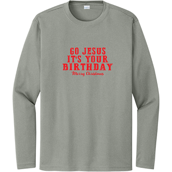 Go Jesus It's Your Birthday - Grey Concrete Heather