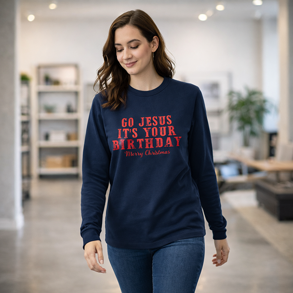 Go Jesus It's Your Birthday - True Navy