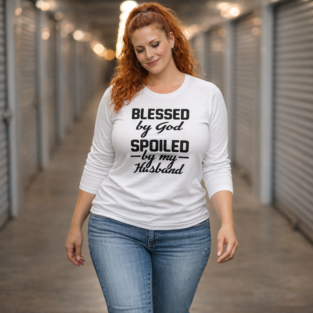 Blessed by God, Spoiled by My Husband - White
