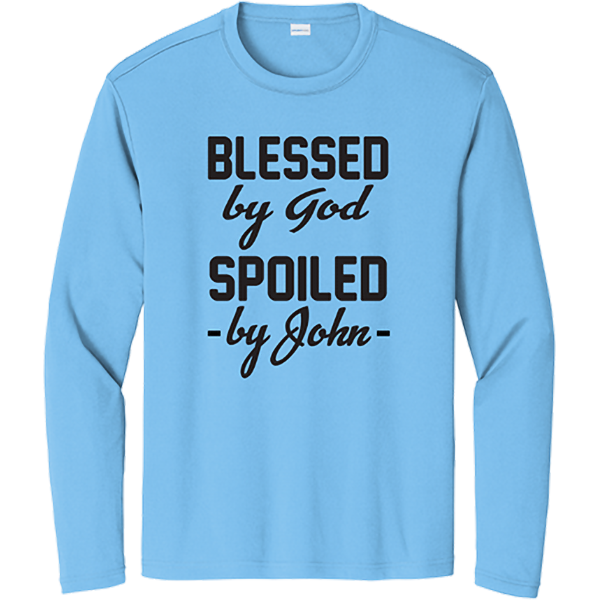 Blessed by God, Spoiled by _____ - Carolina Blue