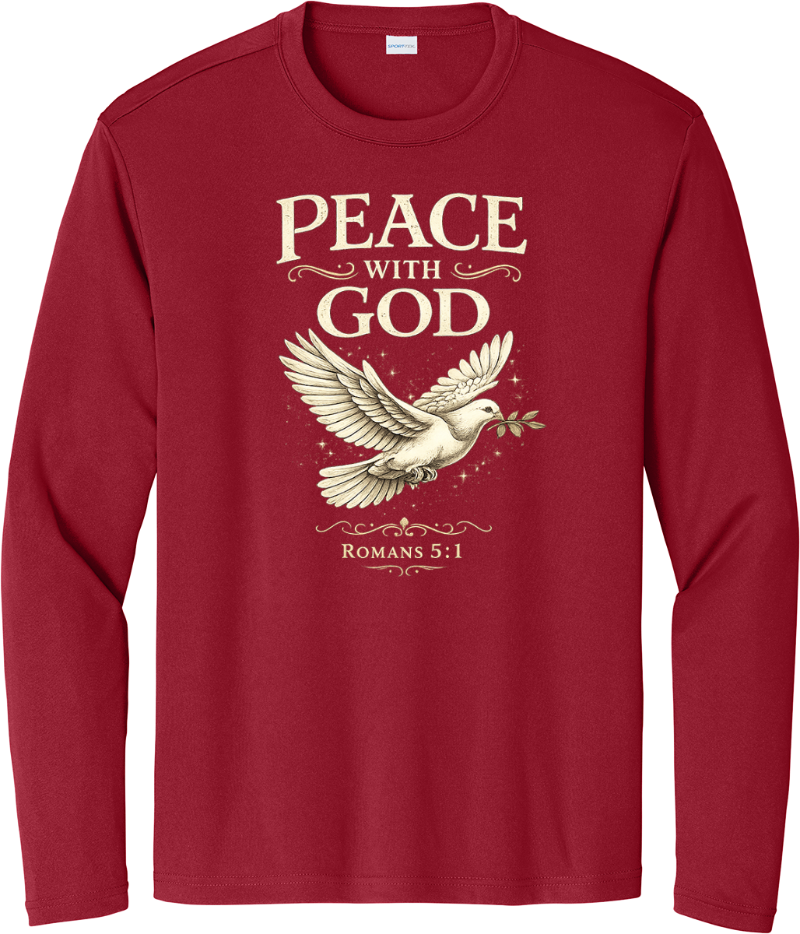 Peace With God Romans 5:1 - Deep Red