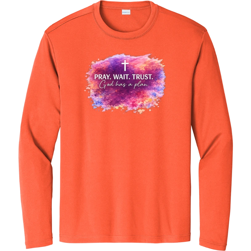 Pray Wait Trust - Neon Orange