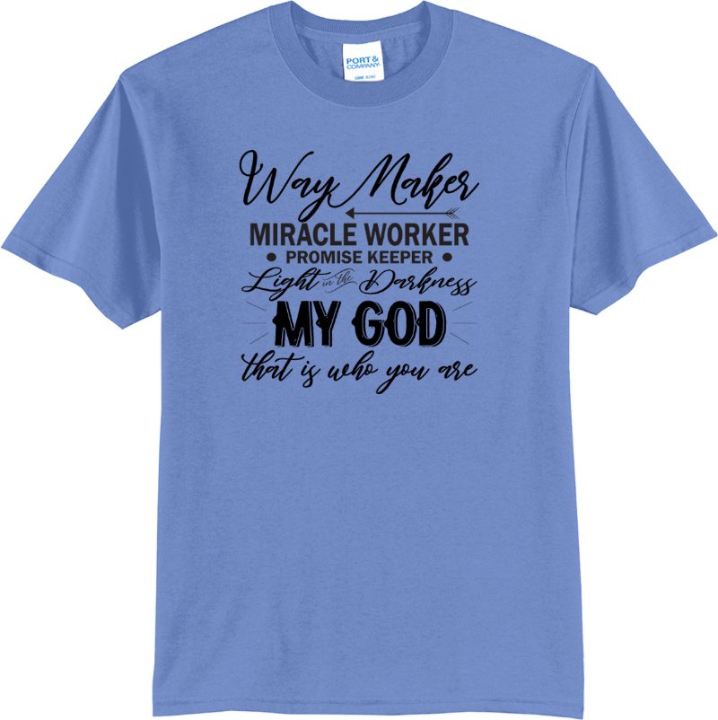 My God the Miracle Worker - Carolina Blue