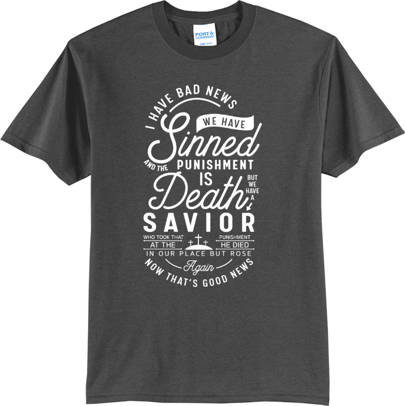 Good News Savior - Charcoal