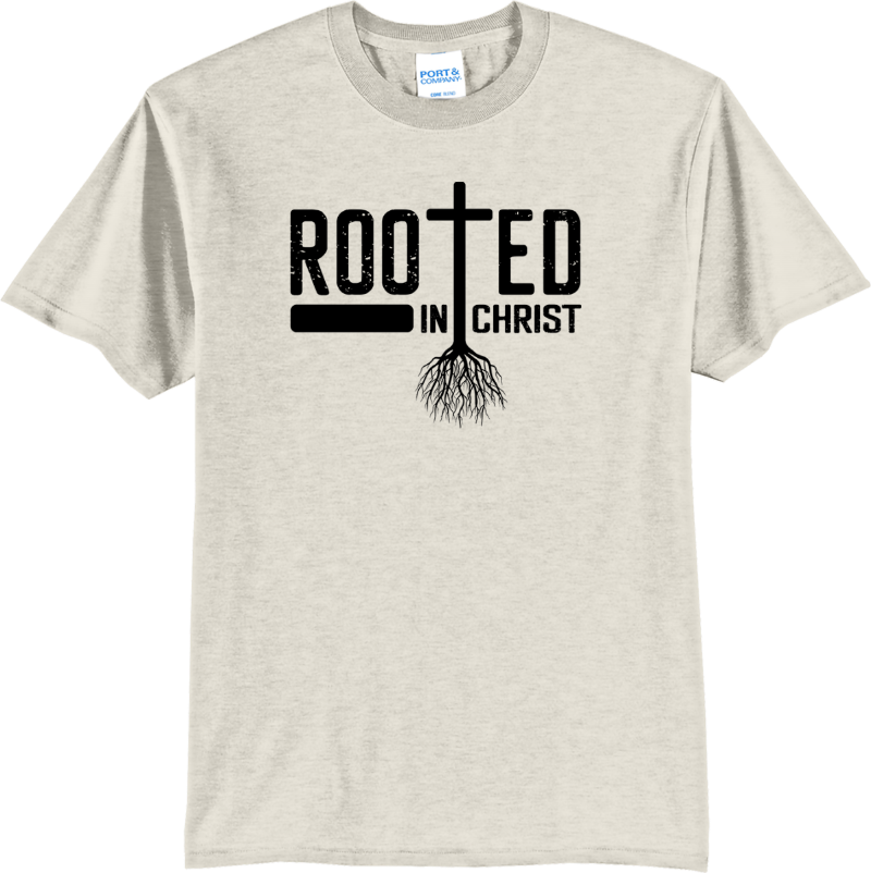 Rooted in Christ - Oatmeal Heather