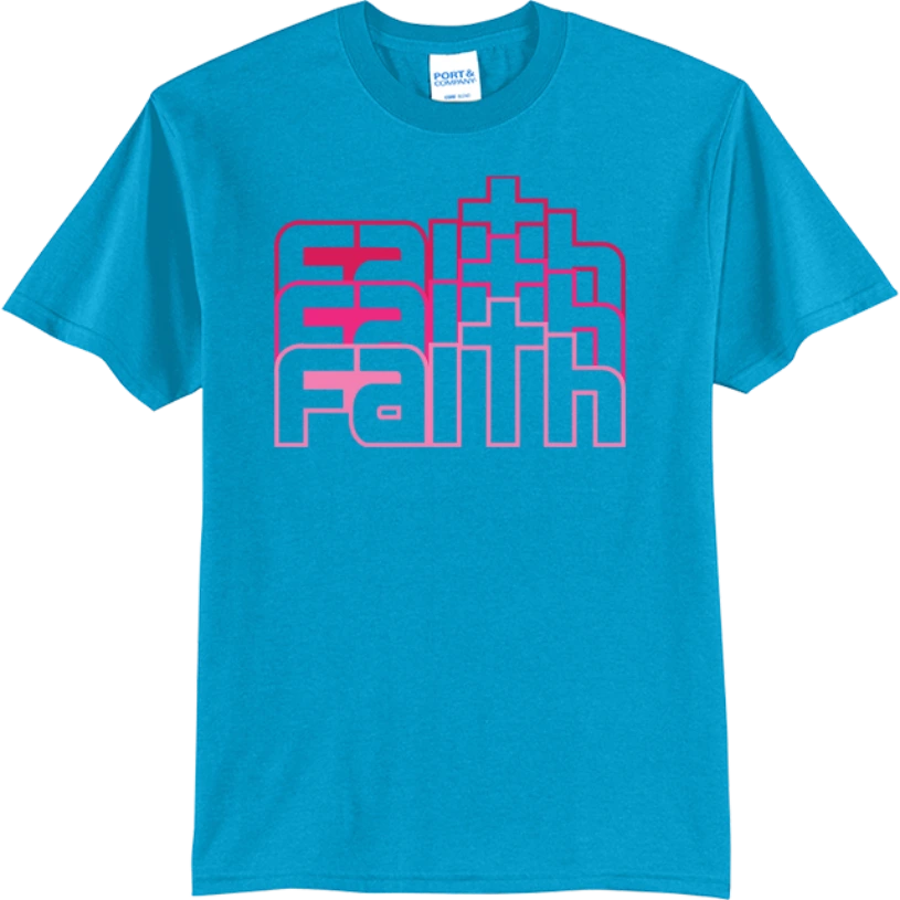 Built on Faith - Neon Blue