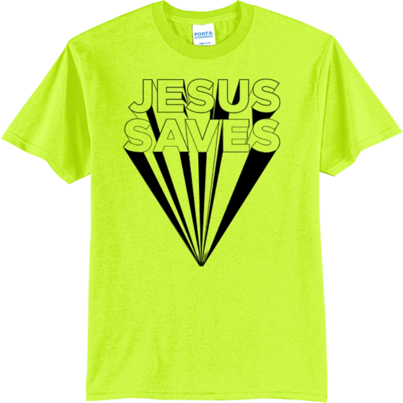 Jesus Saves - Safety Green
