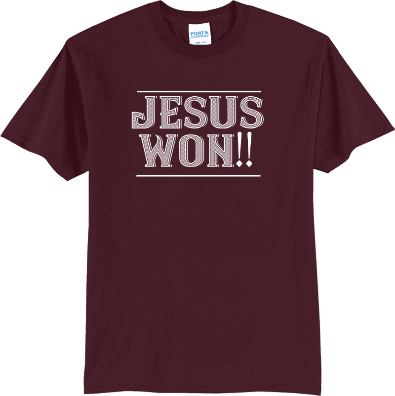 Jesus Won!! - Athletic Maroon