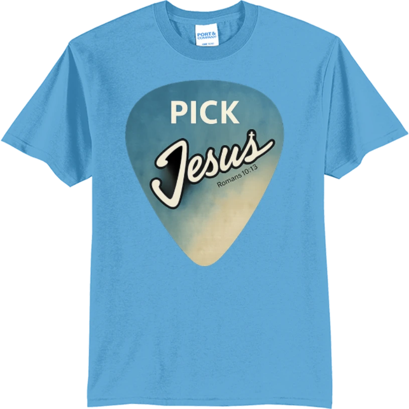 Pick Jesus (Romans 10:13) - Aquatic Blue