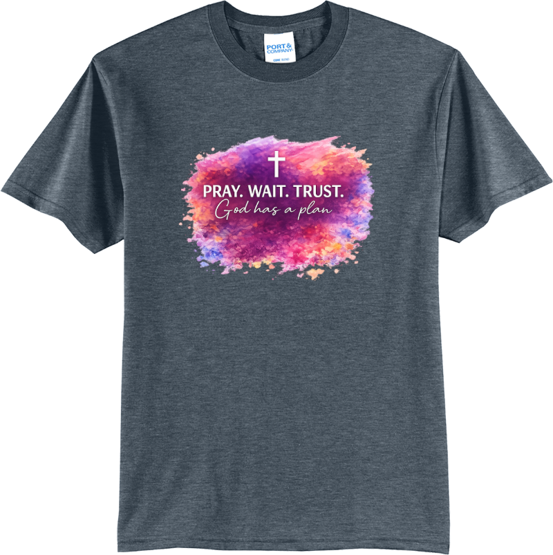 Pray Wait Trust - Heather Navy