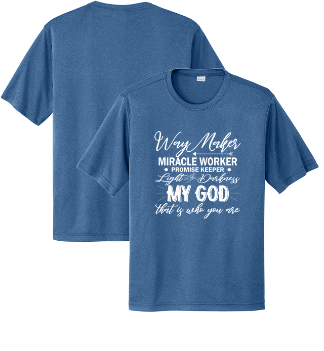 Performance Short Sleeve Tee for design 001010